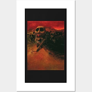 Beksinski - The Hill by the brilliant Polish artist Posters and Art